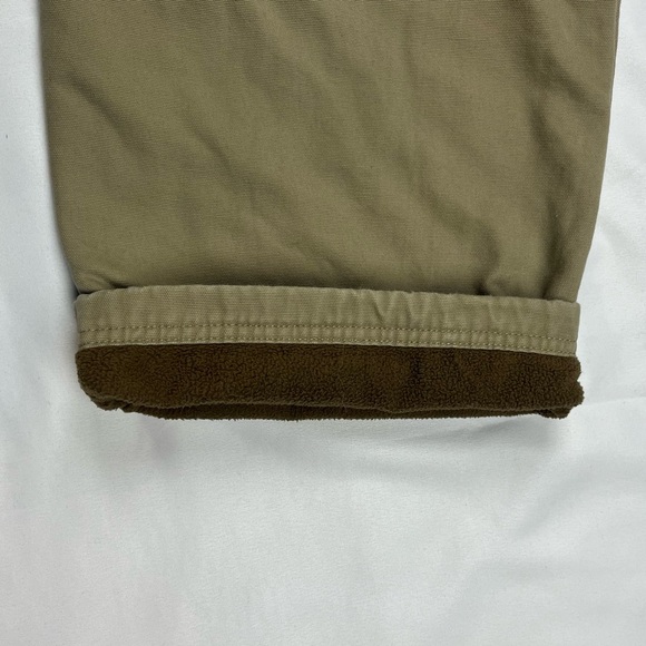 LL Bean Mens Fleece Lined Cargo Pants 38 x 30 Comfort Waist Straight Leg A6 - Picture 6 of 11